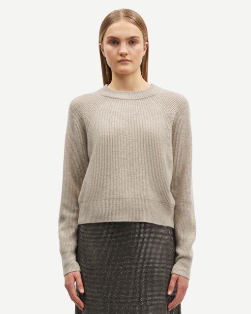 Sazlata Sweater Khaki Mel - Samsøe Samsøe