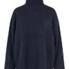 Alpha Knit T-Neck Navy - Second Female