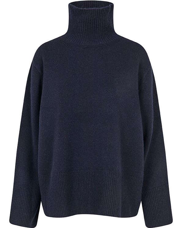 Alpha Knit T-Neck Navy - Second Female