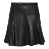 Yasimla Leather Skirt Black - Yas