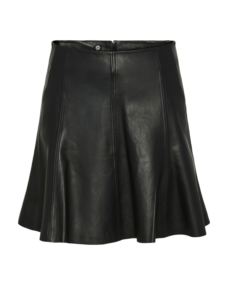 Yasimla Leather Skirt Black - Yas