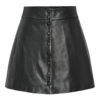 Yasmezu Leather Skirt Black - YAS