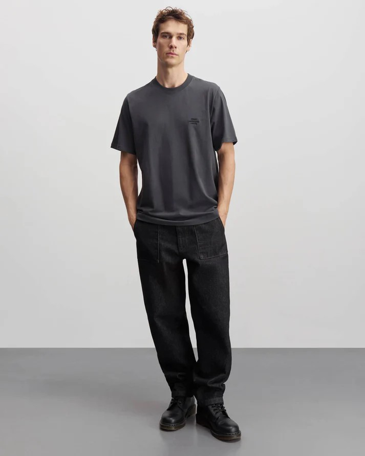 Cotton Jersey Tee Black Oyster - Mads Nørgaard