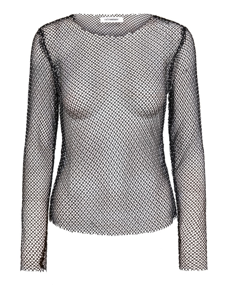 Krystal Net Blouse BlackSilver - Co´Couture