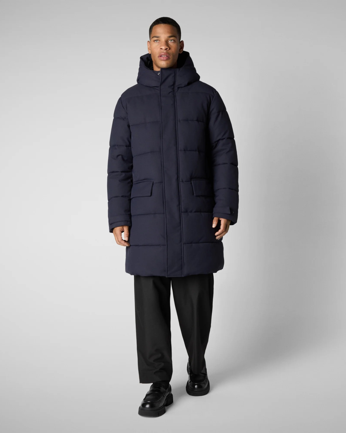 Cosmo Puffer Parka Blue Black - Save The Duck