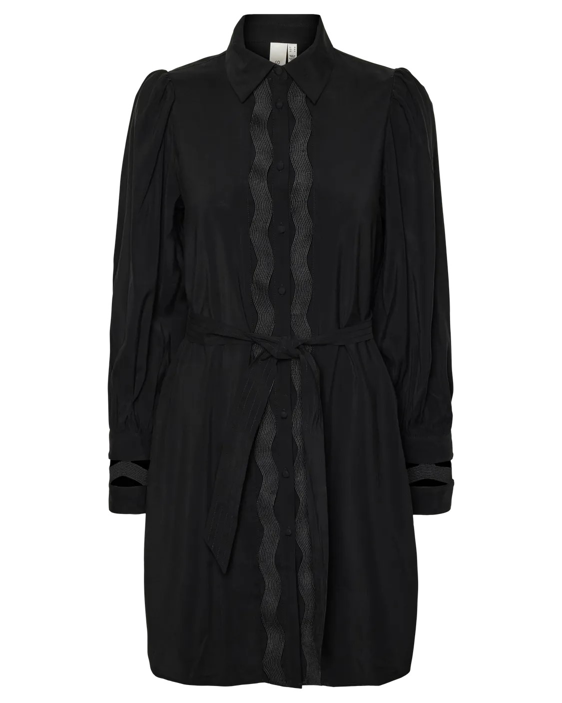 Yasunica LS Shirt Dress Black - YAS