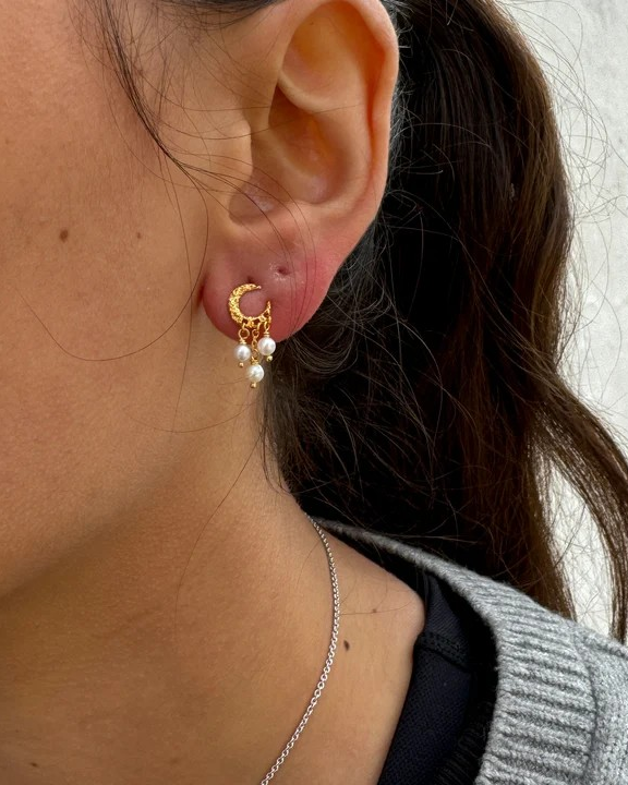 Rosa Earstuds Gold - Sistie