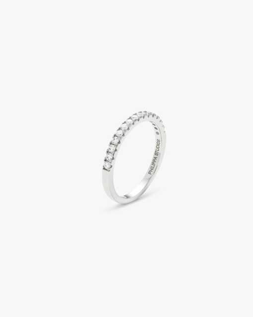 Pave Ring Silver - Philippa Studios