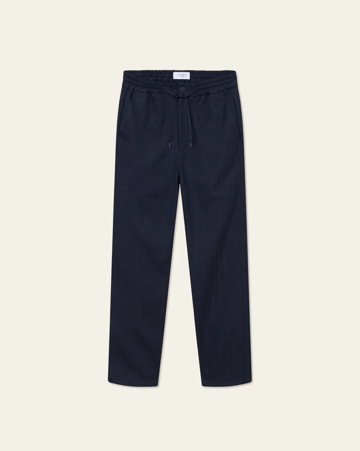 Como Herringbone Drawstring Pants Dark Navy - Les Deux