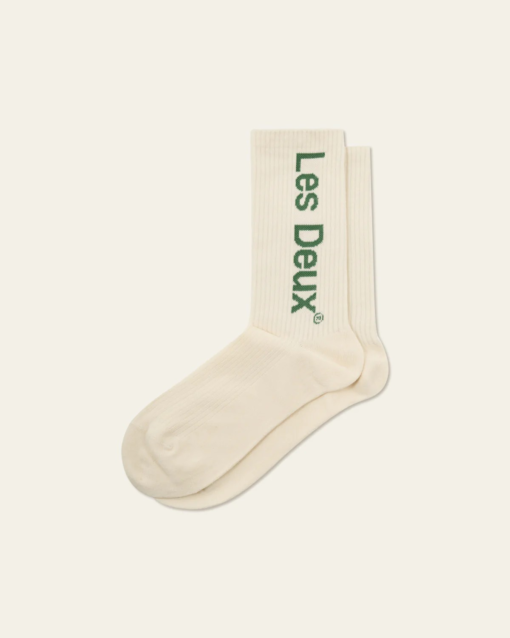 Brody Rib Socks 2-pack Ivory - Les Deux