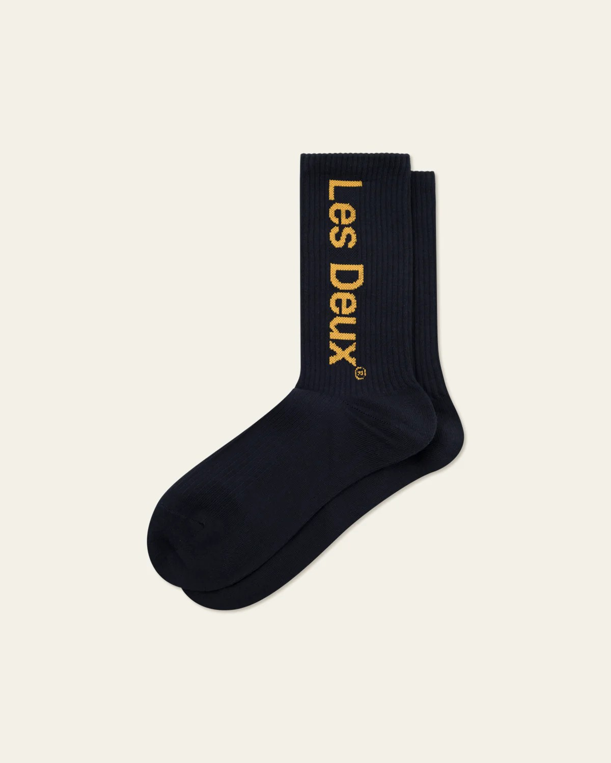 Brody Rib Socks 2-pack Dark Navy - Les Deux