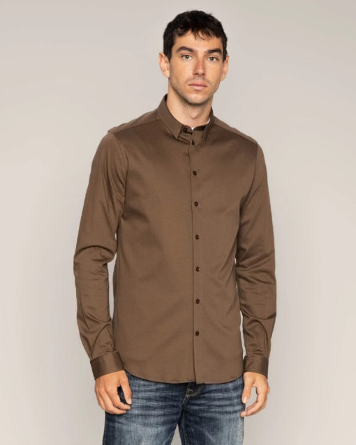 Marco Jersey Shirt Brown Latte - Mos Mosh