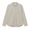 Konrad Stripe Oxford Shirt Light Ivory/Gargoyle - Les Deux