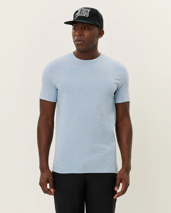 Nørregaard T-shirt Tonal Blue Melange - Les Deux