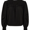 Viva Smock Blouse Black - Co`Couture