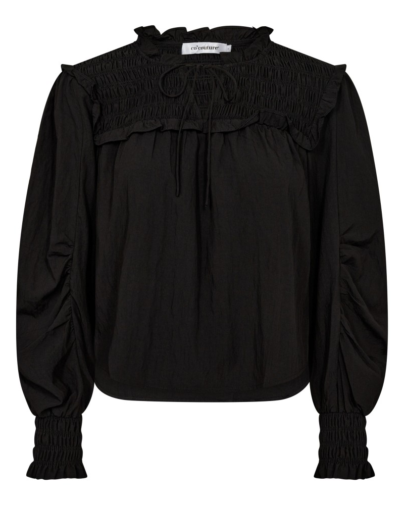 Viva Smock Blouse Black - Co`Couture