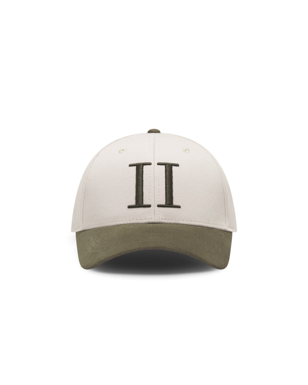 Baseball Cap Contrast Suede Sand/Green - Les Deux