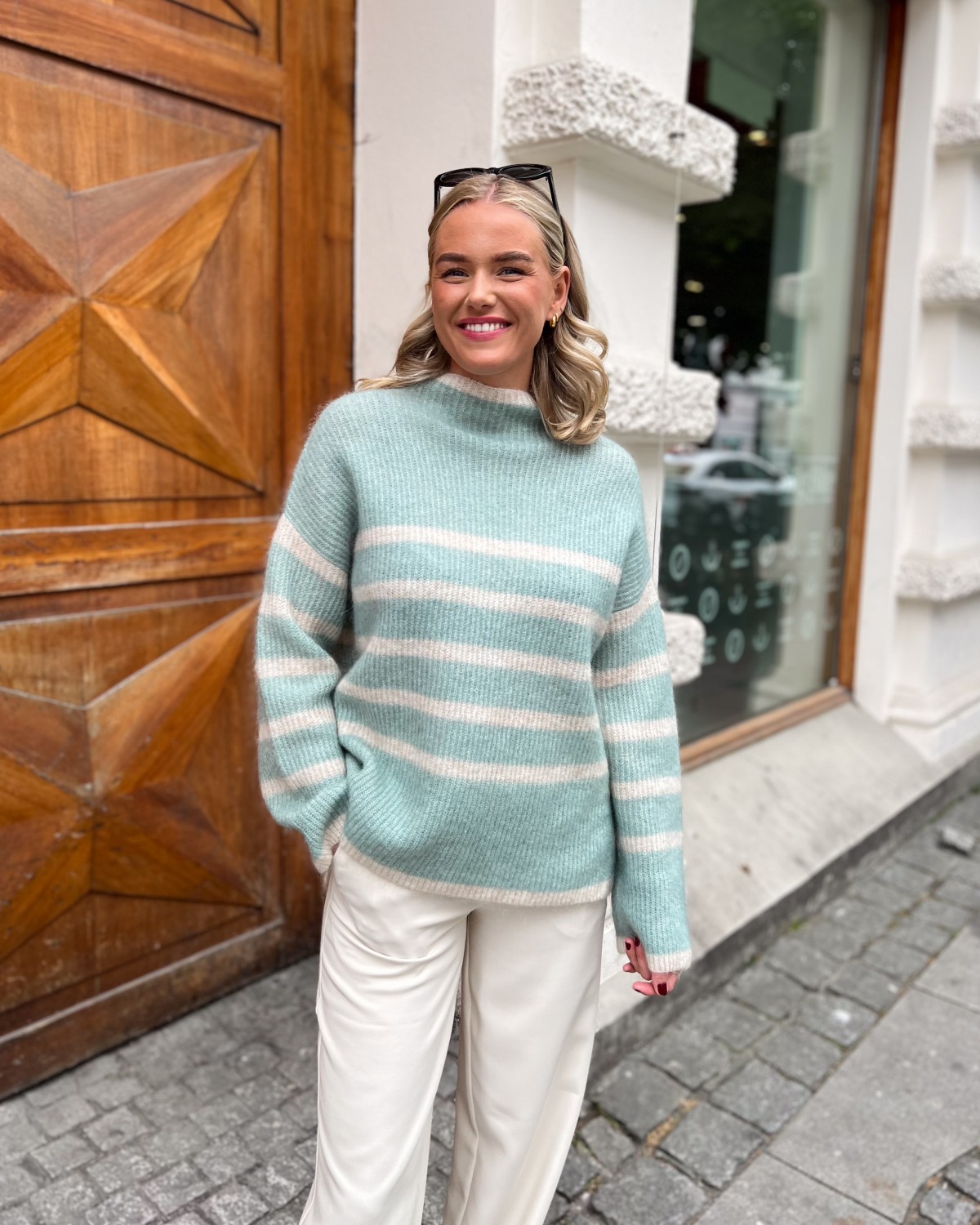 Ovalis Knit T-Neck Slate Green - Second Female