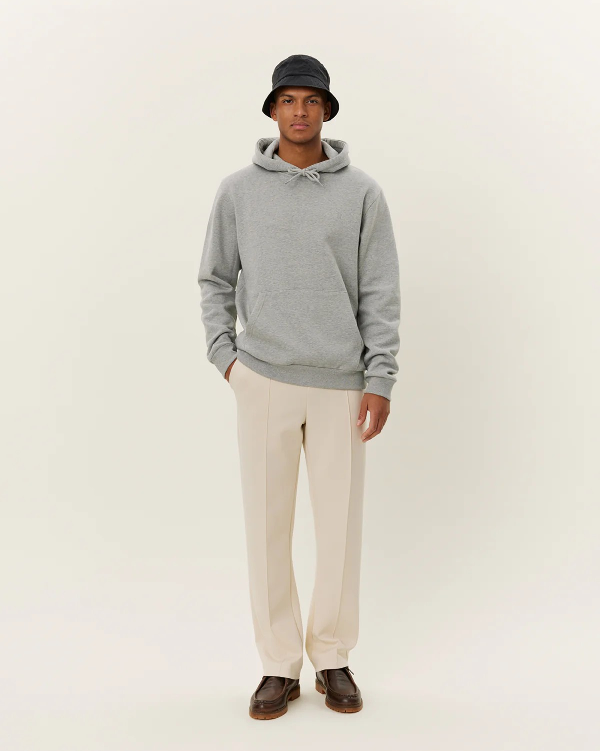 Nørregaard Tonal Hoodie Grey Melange - Les Deux