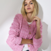 Cala Check Boucle Jacket Candyfloss - Co`Couture