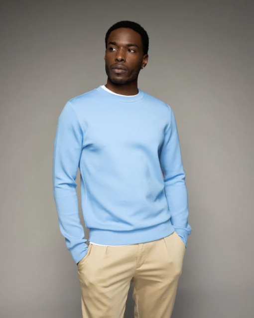 Abel Crew Neck Clear Blue - Mos Mosh