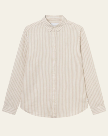 Kristian Linen Shirt Ivory/Walnut - Les Deux