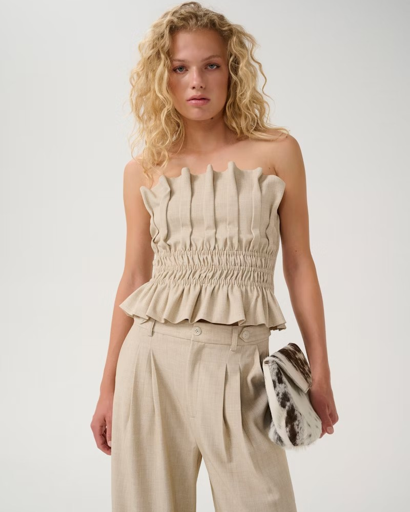 Decy Corset Light Sand Mel. - Gestuz