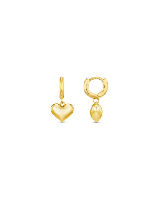 Dome Heart Hoops Gold - Orelia