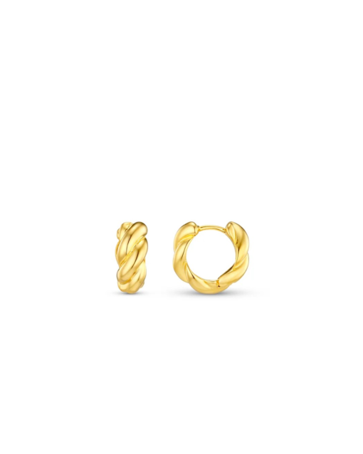 Polished Twist Hoops - Orelia