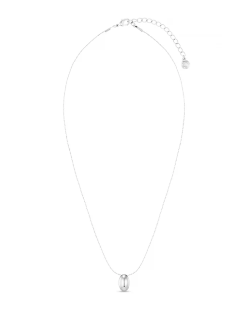 Polished Drop Necklace Silver - Orelia