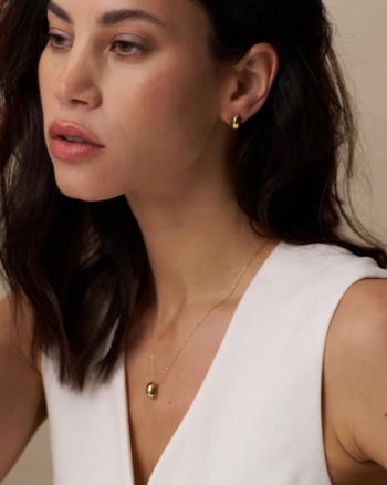 Polished Drop Necklace Gold - Orelia