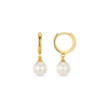 Pearl Drop Hoops - Orelia