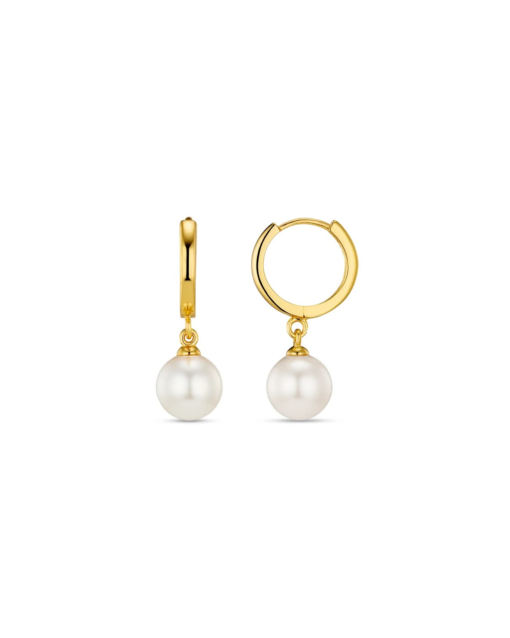 Pearl Drop Hoops - Orelia