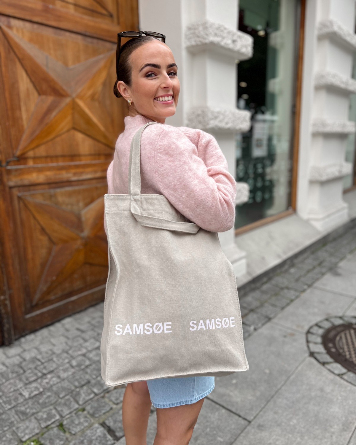 Salucca Shopper Washed Beige - Samsøe Samsøe