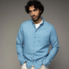 Marco Chambray Shirt Marine Blue - Mos Mosh