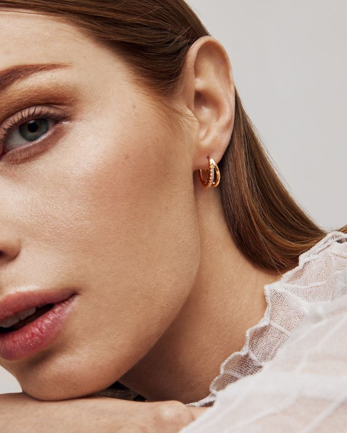 Goal Hoops Earrings Gold - Sparv