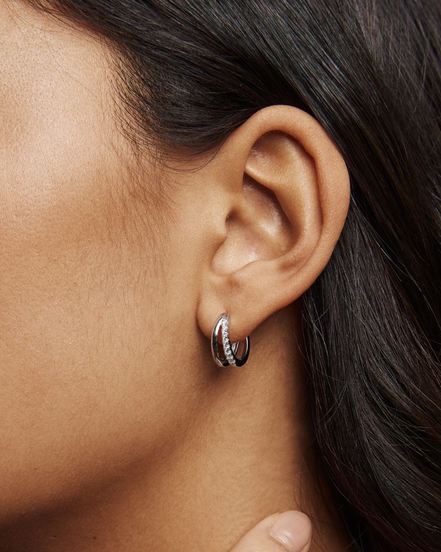 Goal Hoops Earrings Silver - Sparv
