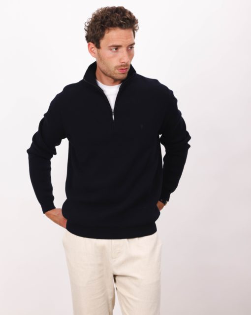 Jorge Half-Zip Dark Navy - Urban Pioneers