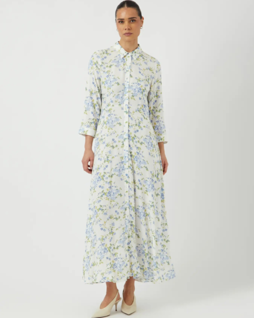 Yassavanna Long Shirt Dress Star White/Sumelli - YAS