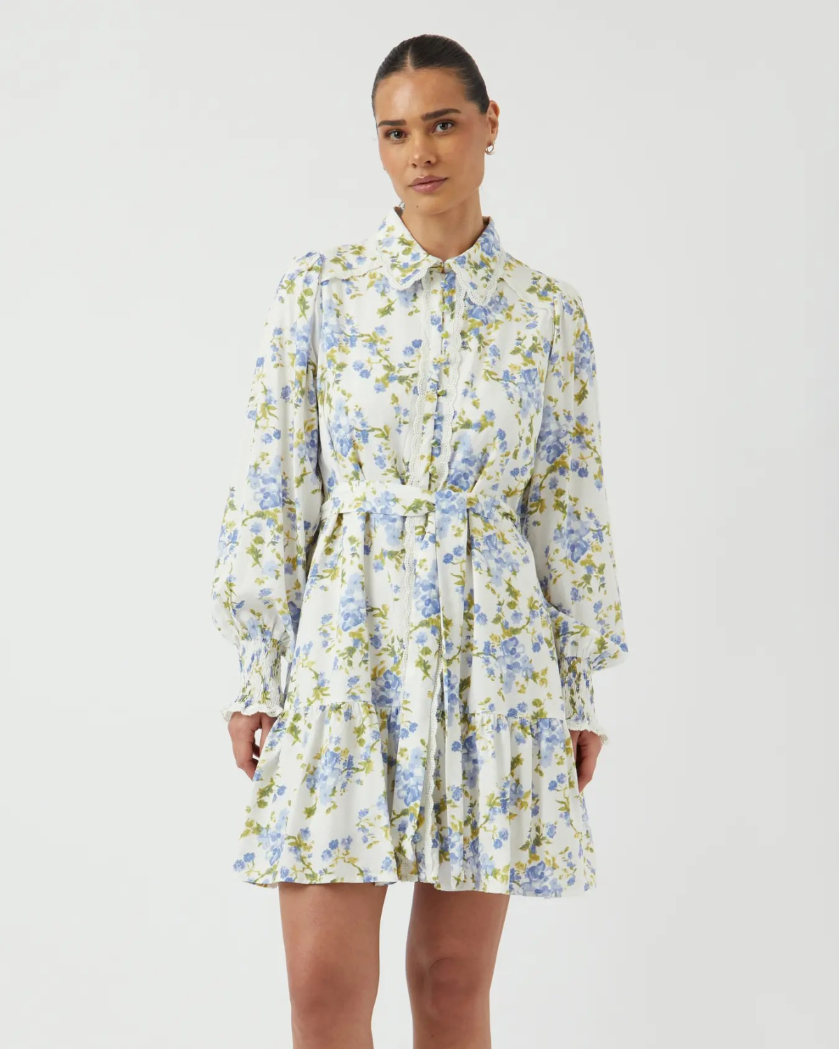 Yastilera Shirt Dress Star White/Sumelli - YAS