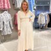 Sally Long Dress Cream Flower - American Dreams