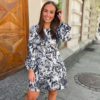 Dea Dress Navy Aop - Urban Pioneers