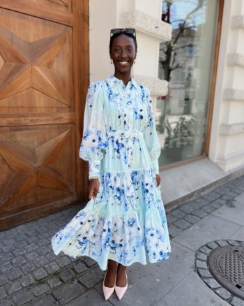 Yasbilla Long Dress Halogen Blue - Yas
