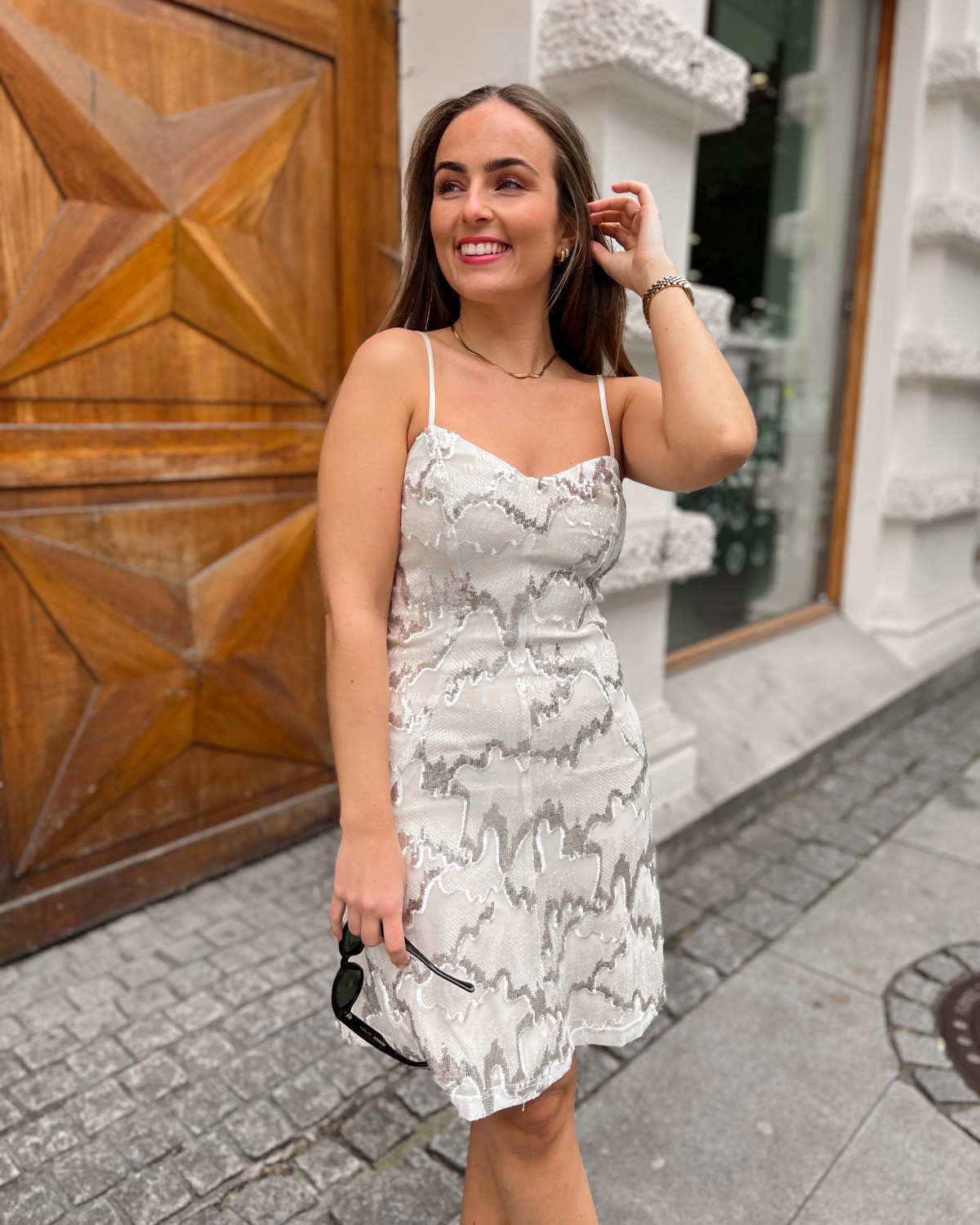 Sagina Short Dress Birch - Gestuz