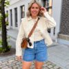 Dena Shorts Washed Blue - Gestuz