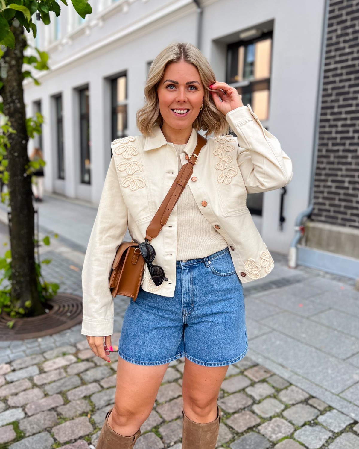 Dena Shorts Washed Blue - Gestuz