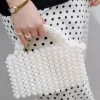 Handmade Pearl Bag White - Sui Ava