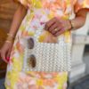 Handmade Pearl Bag White - Sui Ava