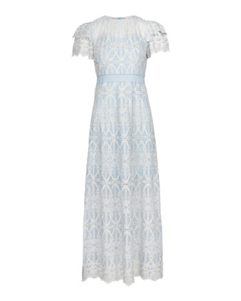 Philine Maxi Dress Blue Embroidery - Love Lolina