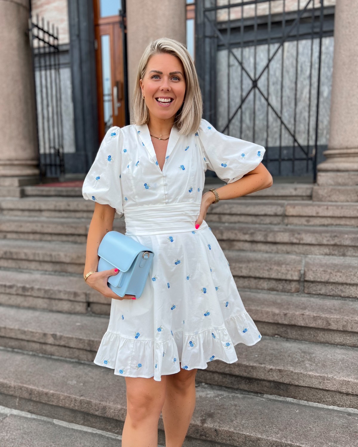 Makayla Dress Blue - Urban Pioneers